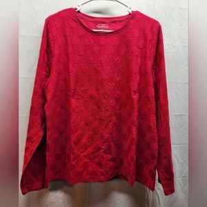 Talbots Red Long Sleeve Shirt, Size XL